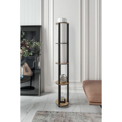Stoječa lampa s policami NOTO 1xE27/40W/230V bež/črna