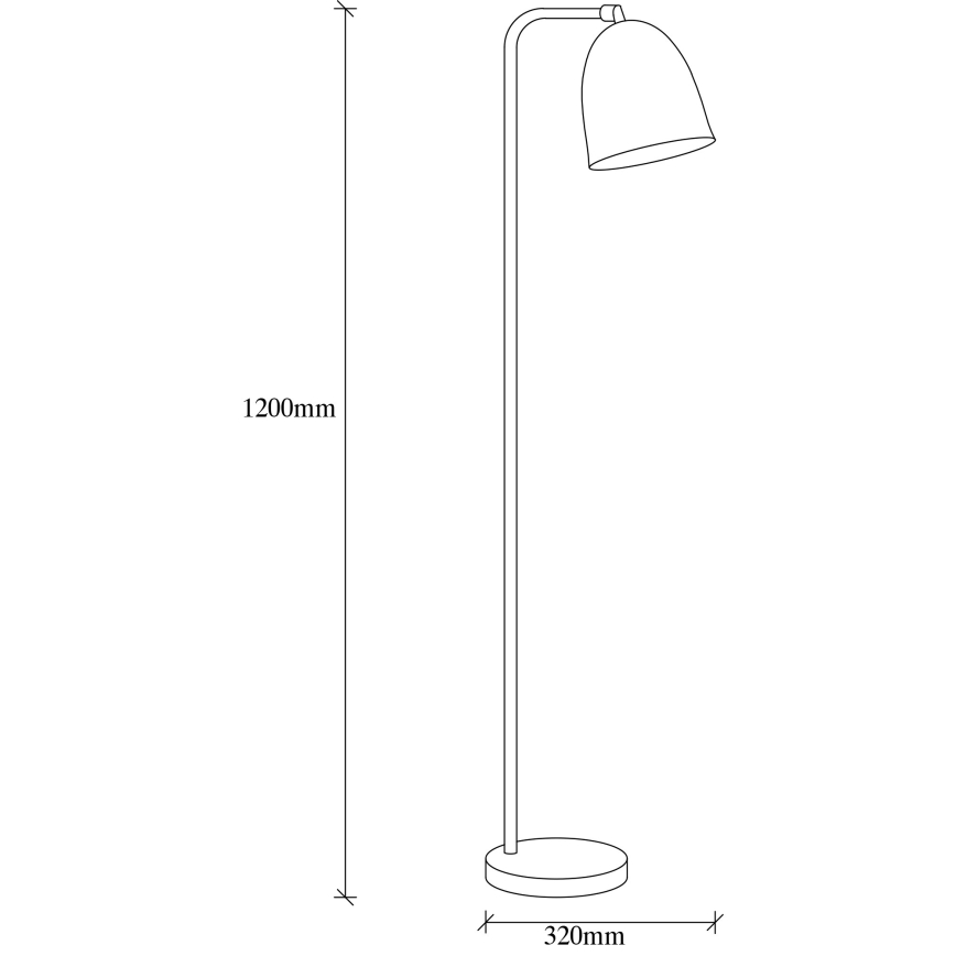 Stoječa lampa TATTOO 1xE27/40W/230V črna