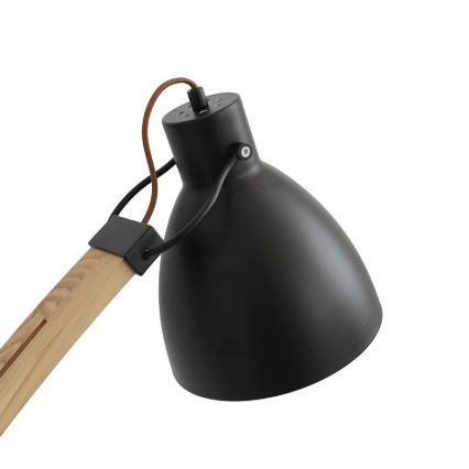 Stoječa svetilka 1xE27/60W/230V jasen/črna