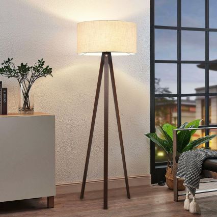 Stoječa svetilka AYD 1xE27/40W/230V bež/rjava