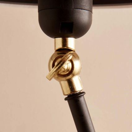 Stoječa svetilka AYD 1xE27/40W/230V črna/rjava