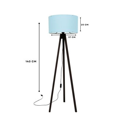 Stoječa svetilka AYD 1xE27/40W/230V rjava/modra