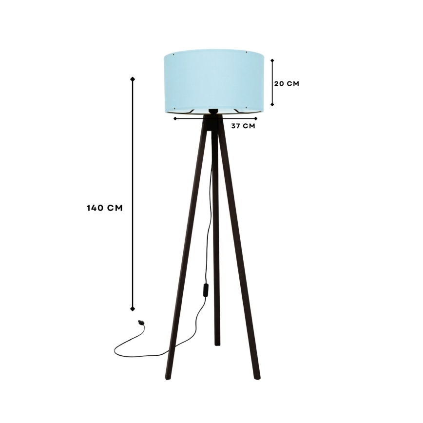 Stoječa svetilka AYD 1xE27/40W/230V rjava/modra