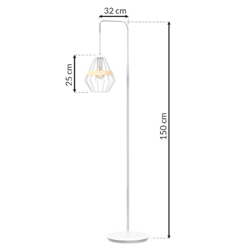 Stoječa svetilka CLIF 1xE27/60W/230V