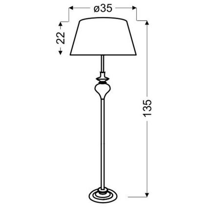 Stoječa svetilka GILLENIA 1xE27/60W/230V črna