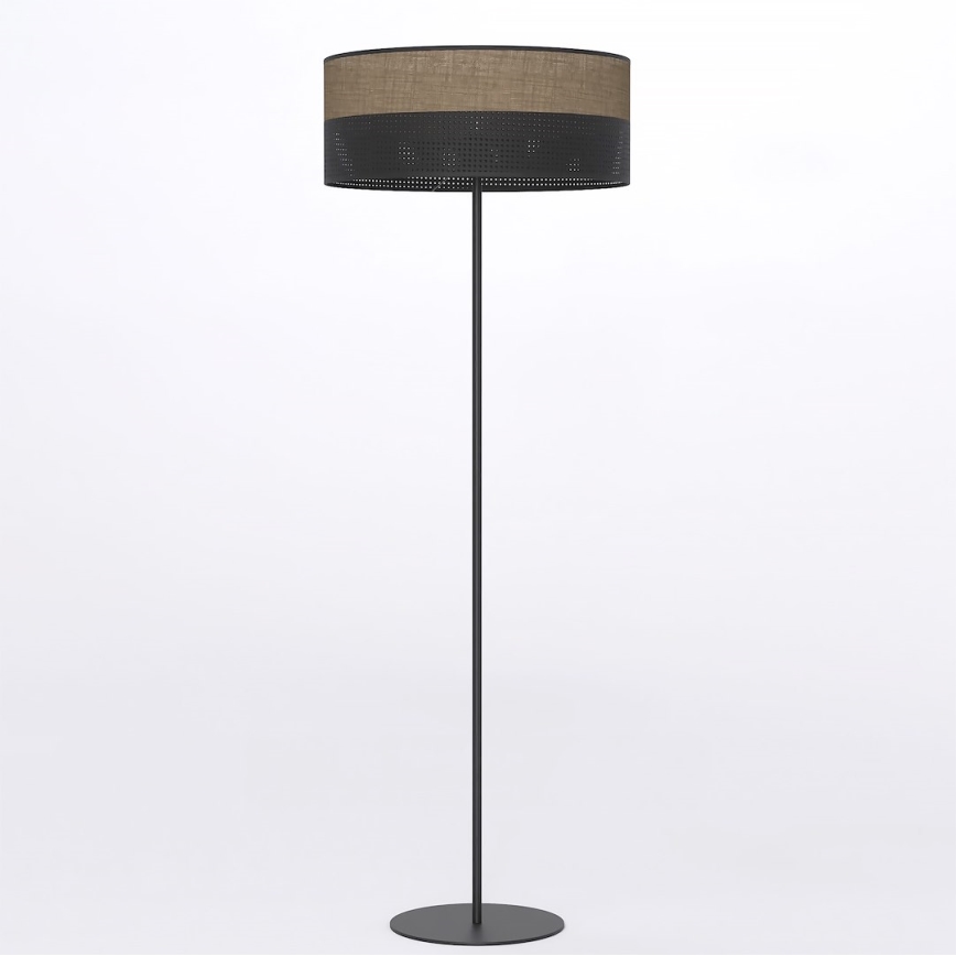 Stoječa svetilka KARBON 1xE27/15W/230V črna/rjava