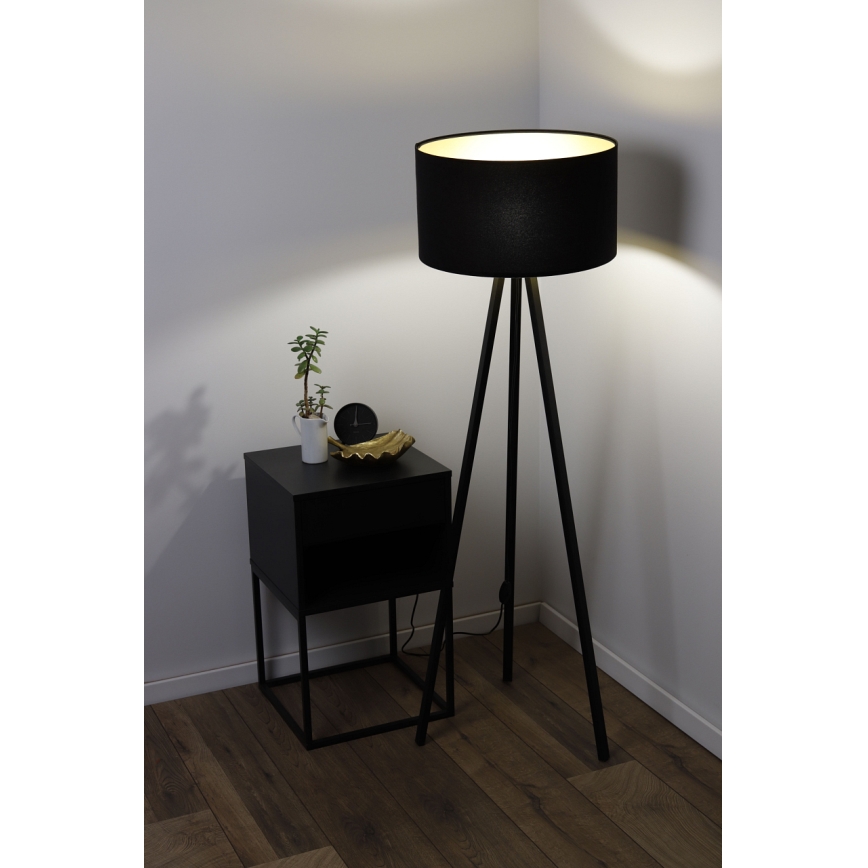 Stoječa svetilka STANDART 1xE27/60W/230V črna/rjava