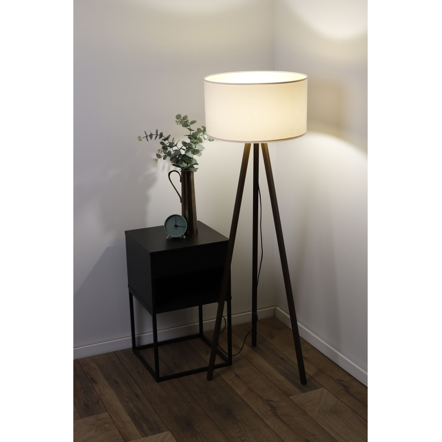 Stoječa svetilka STANDART 1xE27/60W/230V kremna/rjava
