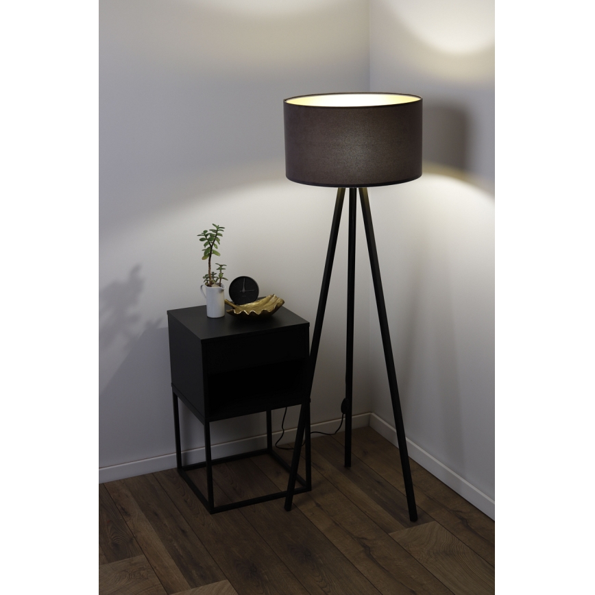 Stoječa svetilka STANDART 1xE27/60W/230V sivo/rjava