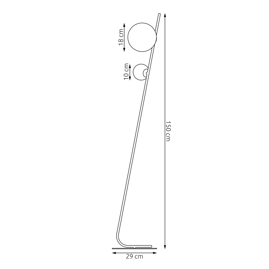 Stoječa svetilka TATU 2xG9/8W/230V oranžna