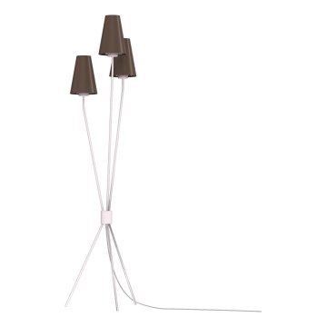 Stoječa svetilka TREFOT 3xE14/15W/230V rjava/kremna