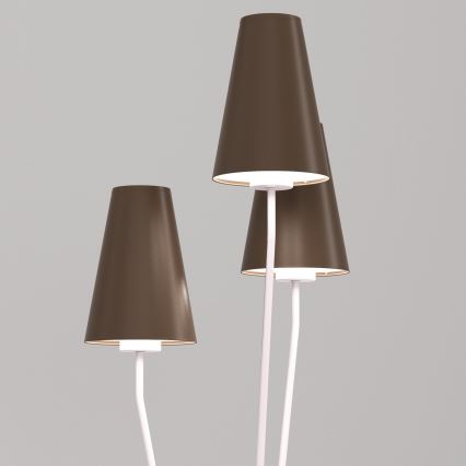Stoječa svetilka TREFOT 3xE14/15W/230V rjava/kremna