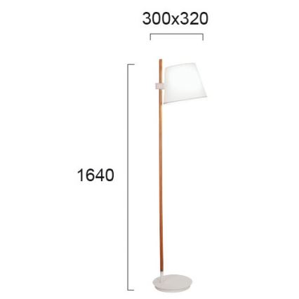 Stoječa svetilka VIANA 1xE27/60W/230V bela/rjava
