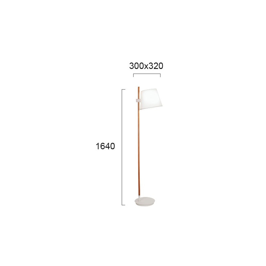 Stoječa svetilka VIANA 1xE27/60W/230V bela/rjava