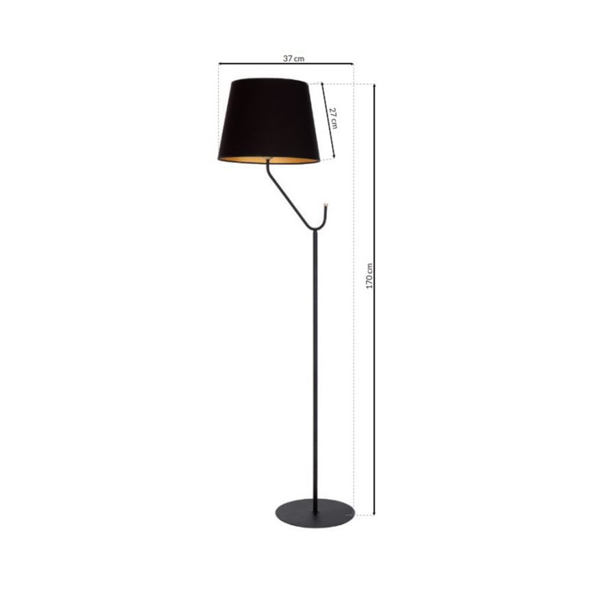Stoječa svetilka VICTORIA 1xE27/60W/230V črna