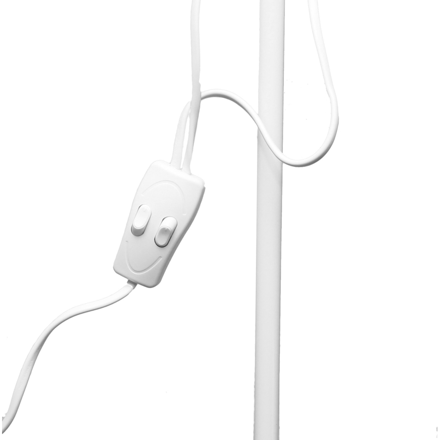 Stoječa svetilka WENDY 1xE27/100W/230V + 1xE14/40W bela