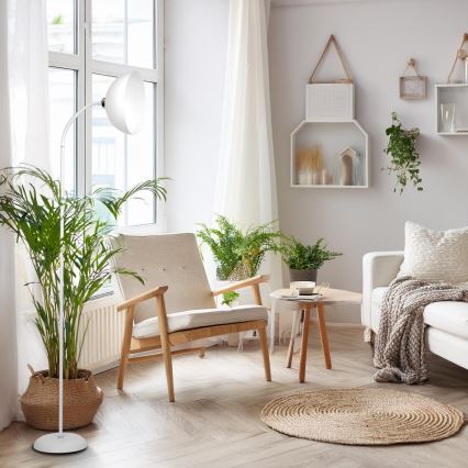 Stoječa svetilka ZACK 1xE27/15W/230V bela