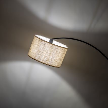 Stoječa svetilka ZENITH 1xE27/15W/230V črna/bežna