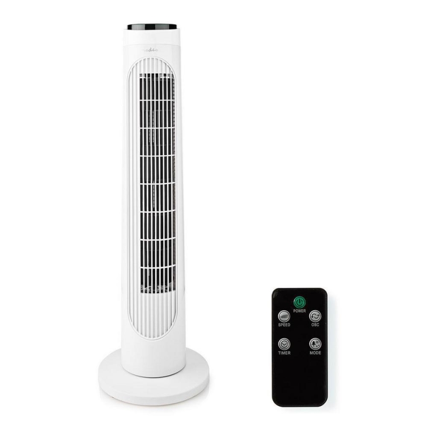 Stoječi ventilator 50W/230V bela + Daljinski upravljalnik