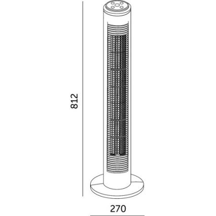 Stoječi ventilator HOORN 45W/230V 81 cm črna