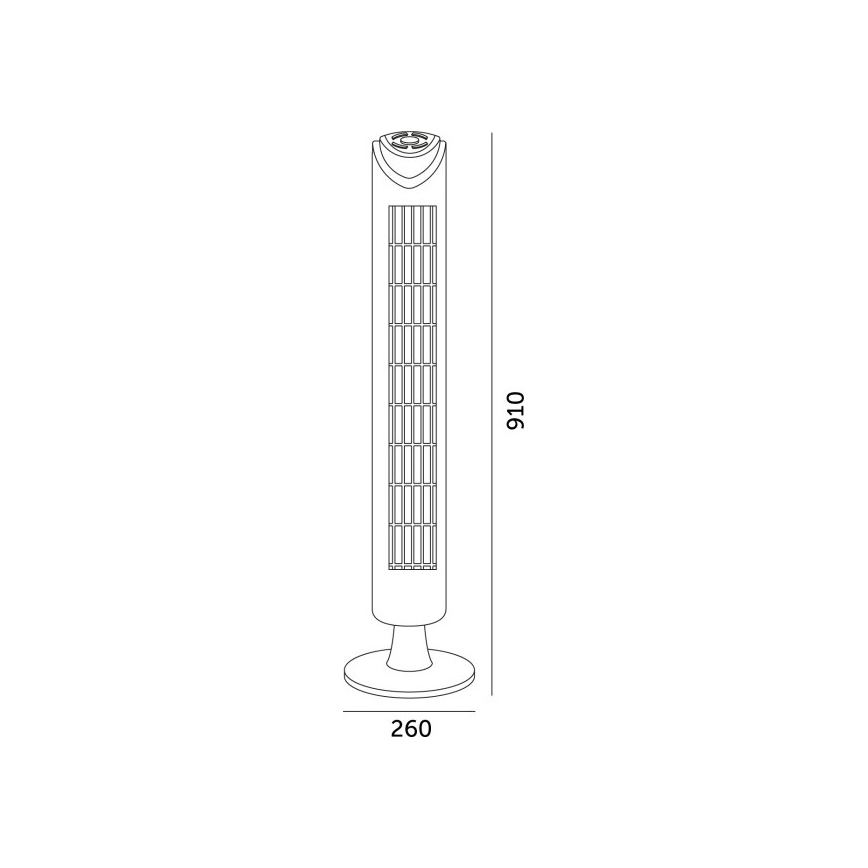 Stoječi ventilator LISSE 45W/230V 91,4 cm črna + Daljinski upravljalnik