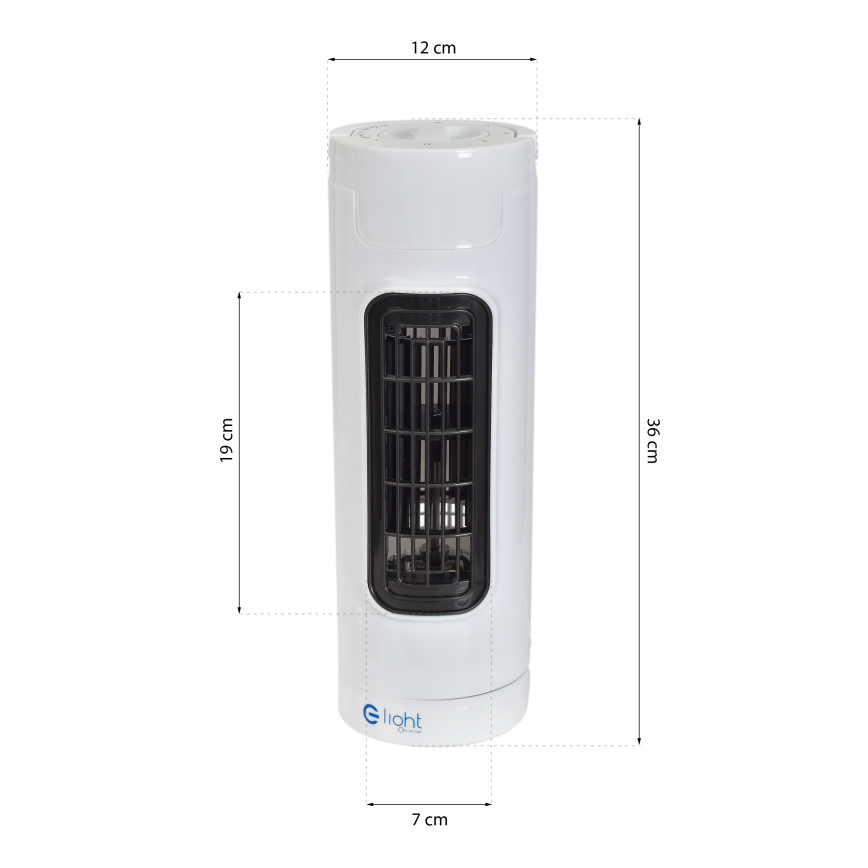Stoječi ventilator TOWER 30W/230V bela