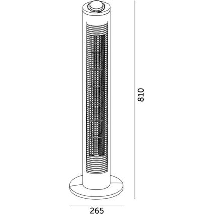 Stoječi ventilator VENLO 45W/230V 81 cm črna