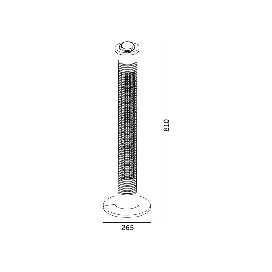 Stoječi ventilator VENLO 45W/230V 81 cm črna