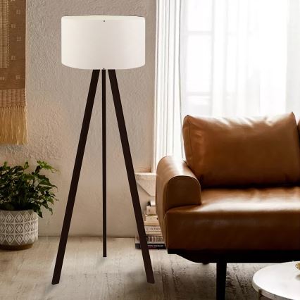 Stojna lampa AYD 1xE27/40W/230V rjava/bela