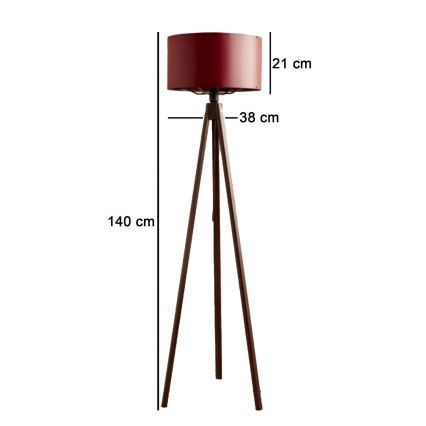 Stojna lampa AYD 1xE27/40W/230V rjava/rdeča