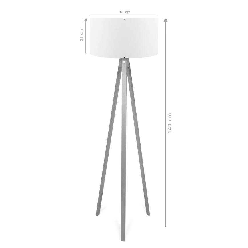 Stojna lampa AYD 1xE27/40W/230V rjava/siva