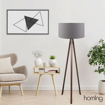 Stojna lampa AYD 1xE27/40W/230V rjava/siva