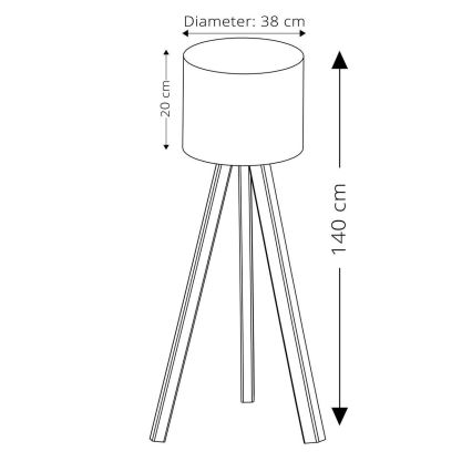 Stojna lampa AYD 1xE27/40W/230V roza/bež