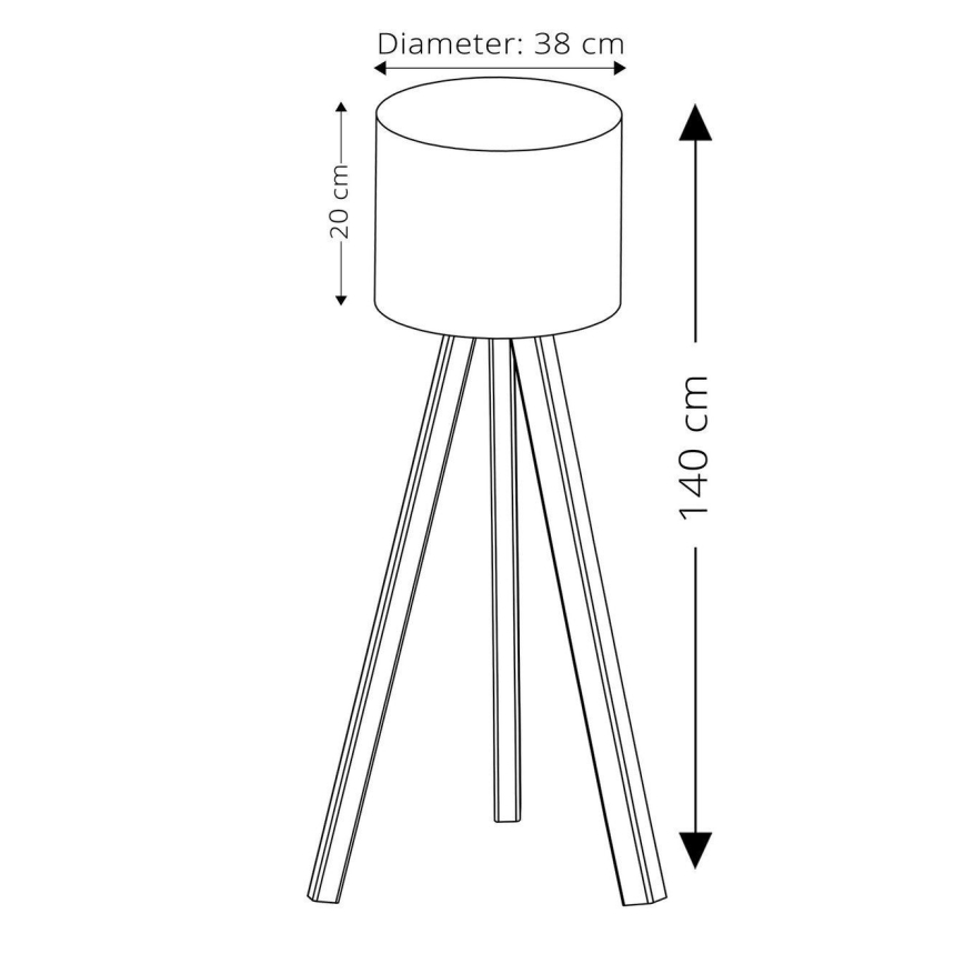 Stojna lampa AYD 1xE27/40W/230V roza/bež