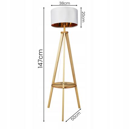 Stojna svetilka 1xE27/40W/230V bela