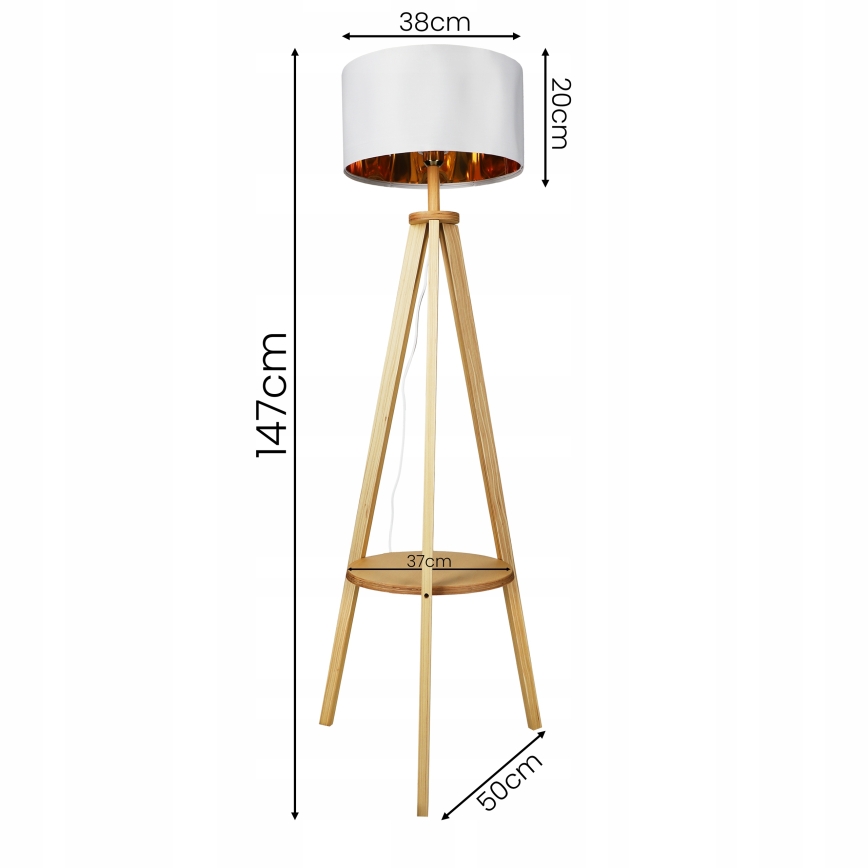 Stojna svetilka 1xE27/40W/230V bela