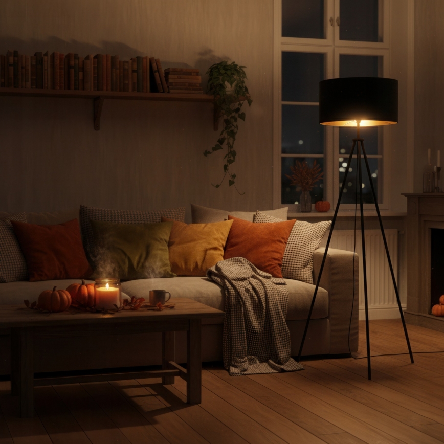 Stojna svetilka 1xE27/40W/230V črna