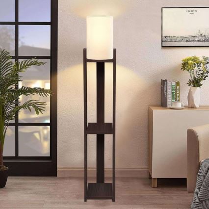 Stojna svetilka AYD 1xE27/40W/230V rjava/kremna