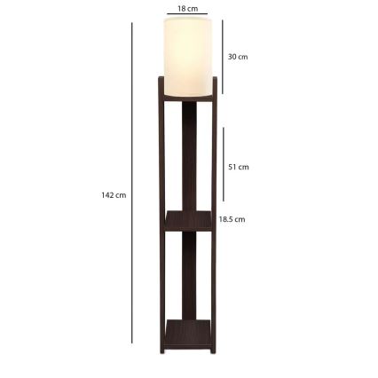 Stojna svetilka AYD 1xE27/40W/230V rjava/kremna
