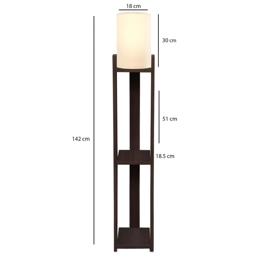 Stojna svetilka AYD 1xE27/40W/230V rjava/kremna