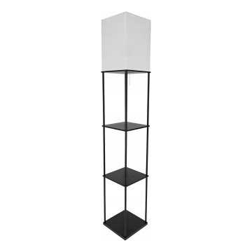 Stojna svetilka s policami 1xE27/40W/230V 160 cm črna/bela