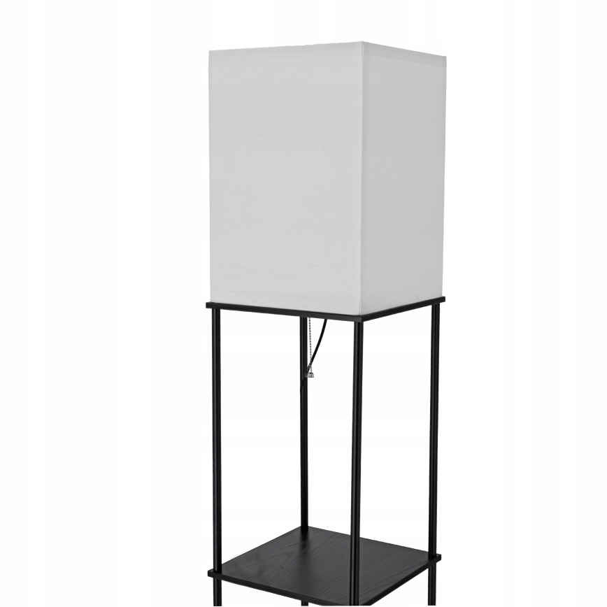 Stojna svetilka z policami 1xE27/40W/230V črna/bela