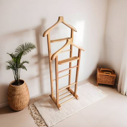 Stojni obešalnik BIBI 33x120x46 cm rjav