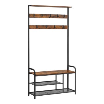 Stojni obešalnik NAVOR rjav/črn