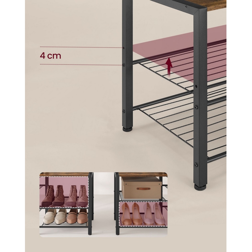 Stojni obešalnik NAVOR rjav/črn