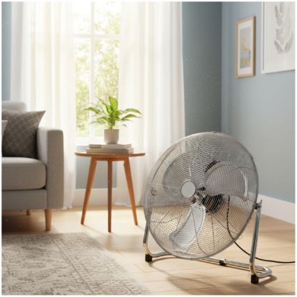 Stojni ventilator VIENTO 200W/230V sijajni krom