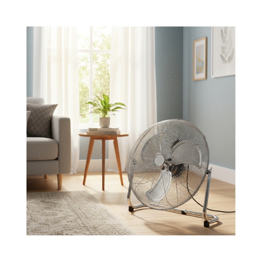 Stojni ventilator VIENTO 200W/230V sijajni krom