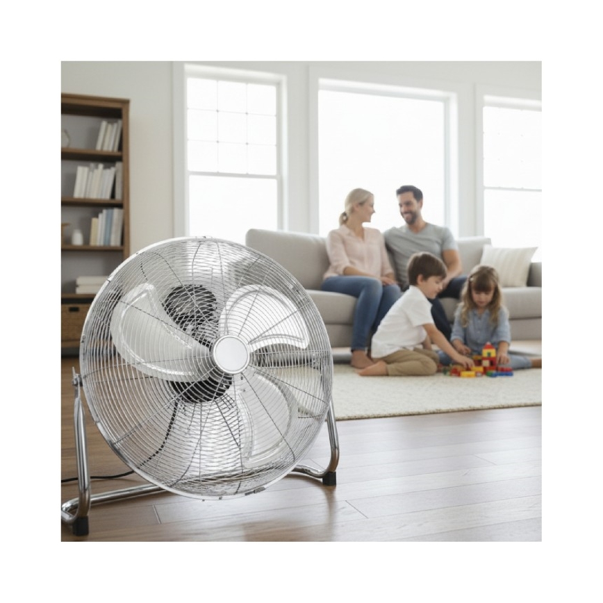 Stojni ventilator VIENTO 200W/230V sijajni krom