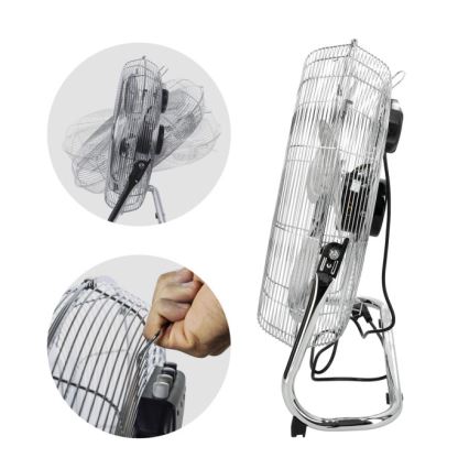 Stojni ventilator VIENTO 200W/230V sijajni krom