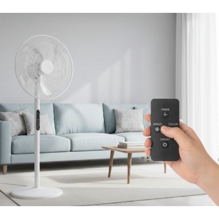 Stojni ventilator VIENTO-R 40W/230V, bel, z daljinskim upravljalnikom